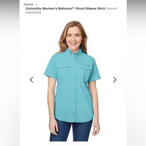 Women’s Columbia Bahama Short Sleeve Shirt Teal XS